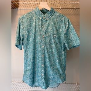 Vineyard Vines Slim Fit Men’s Button Down Short Sleeve Green Medium